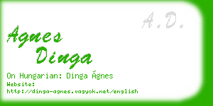 agnes dinga business card